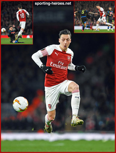 Mesut Ozil - Arsenal FC - Europa League. K.O. games in 2019.