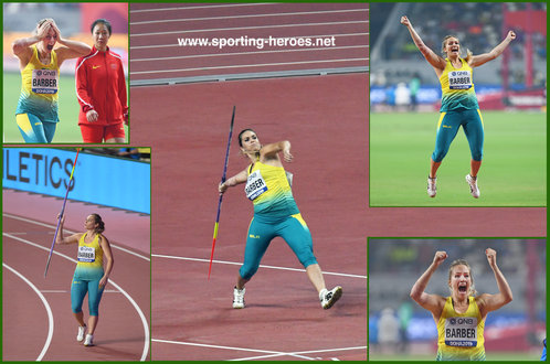 Kelsey-Lee BARBER - Australia - 2019 World javelin champion with her last throw!