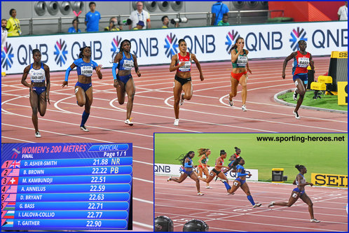 Dina ASHER-SMITH - Great Britain & N.I. - 2019 World 200m Champion in record time.