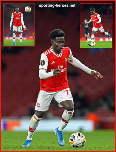 Bukayo SAKA - Arsenal FC - 2019/2020 Europa League.