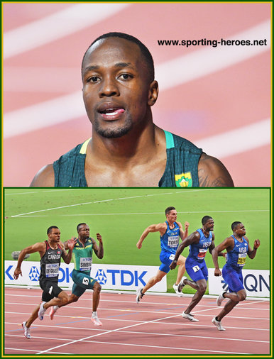 Akani SIMBINE - South Africa - Fourth at 2019 World Championships in 100m.