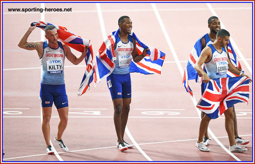 Richard KILTY - Great Britain & N.I. - 4x100m silver medal at 2019 World Championships