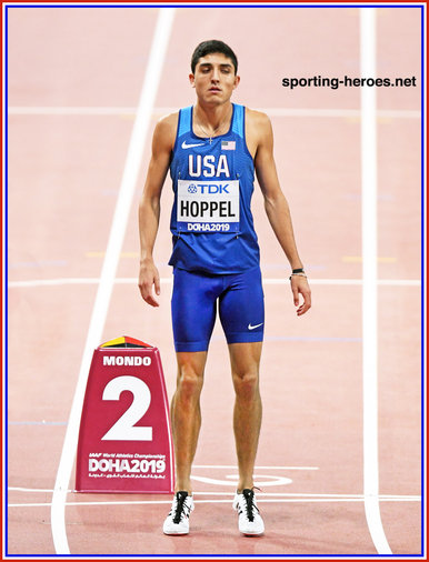 Bryce HOPPEL - U.S.A. - Fourth in 800m at 2019 World Championships.