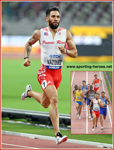 Wesley VAZQUEZ - Fifth in 800m at 2019 World Championships.