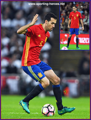 Sergio Busquets - Spain - 2018 World Cup qualifying games.