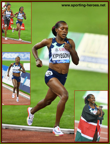 Faith KIPYEGON	 - Kenya - 2020 Olympic 1500m Gold medal in Tokyo.