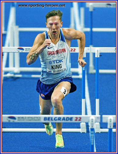 David KING - Great Britain & N.I. - 60m hurles finalist at 2022 World Championships.