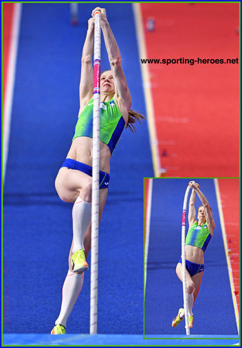 Tina SUTEJ - Slovenia - Bronze pole vault medal at World Championships.