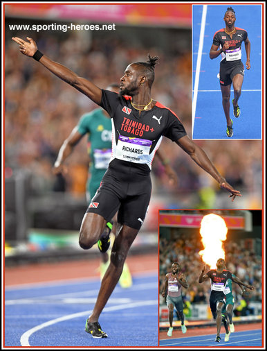 Jereem RICHARDS - Trinidad & Tobago - 2022 Commonwealth 200m Gold medal in record time.