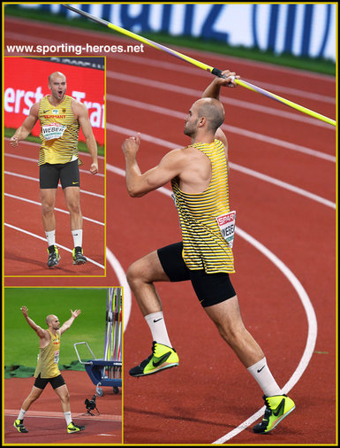 Julian WEBER - Germany - 2022 European javelin champion.