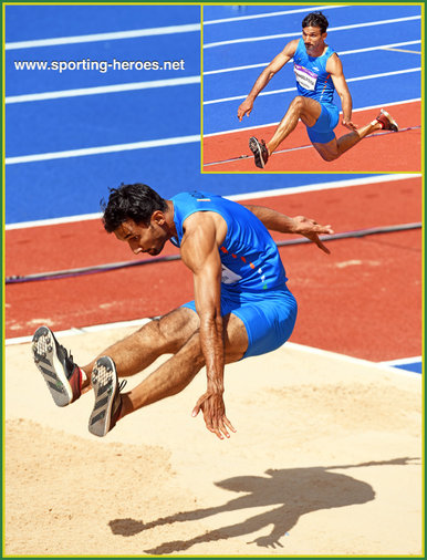 Abdulla ABOOBACKER - India - Triple jump silver medal at 2022 Commonwealth Games.