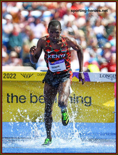 Amos SEREM - Kenya - Bronze Steeplechase medal at Commonwealth Games.