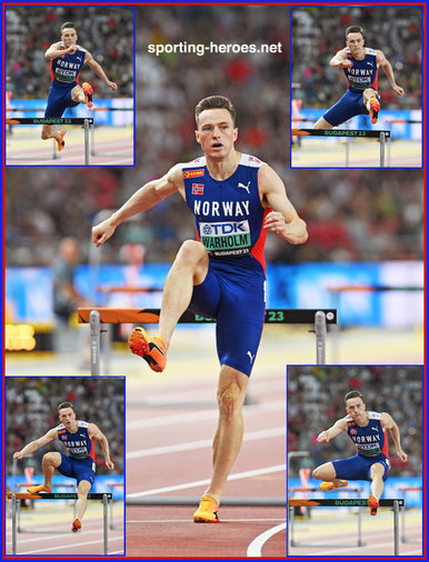 Karsten  WARHOLM - Norway - Third 400m hurdles victory at a World Championship.