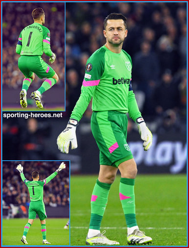 Lukasz Fabianski - West Ham United - Europa League games.