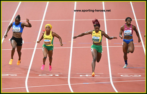 Shericka  JACKSON - Jamaica - 100m silver medal at 2023 World Championships.