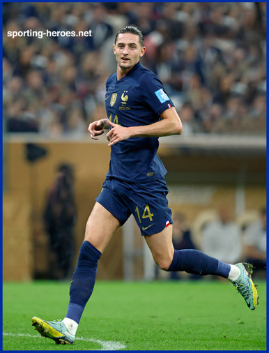 Adrien RABIOT - France - Matches at 2022 FIFA World Cup Finals.