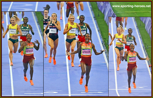Faith KIPYEGON	 - Kenya - Third 1500m Gold medal at an Olympic Games.