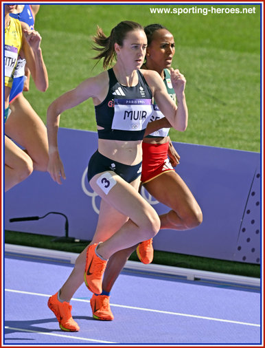 Laura MUIR - Great Britain & N.I. - 5th place in 1500m at 2024 Olympic Games.