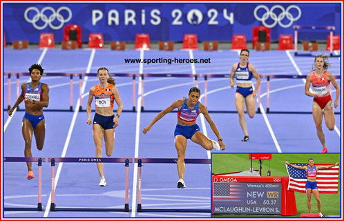 Sydney McLAUGHLIN - U.S.A. - 400mh World record and Gold medal at 2024 Olympic Games