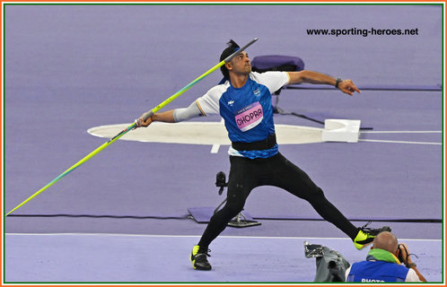 Neeraj CHOPRA - India - Javelin Silver medal at 2024 Paris Olympic Games.