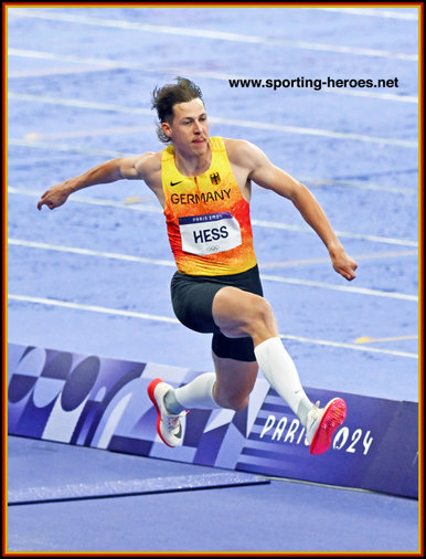 Max HESS - Germany - Seventh in triple jump at 2024 Olympic Games.