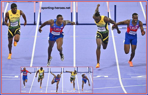 Grant HOLLOWAY - U.S.A. - 110m hurdles gold medal at 2024 Olympic Games.