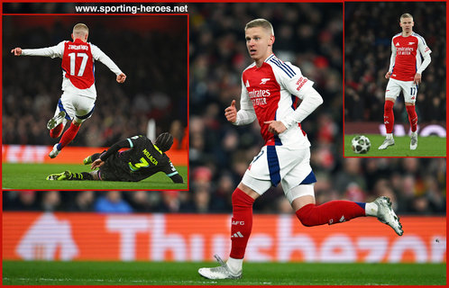Oleksandr ZINCHENKO - Arsenal FC - 2024-2025 Champions League games.
