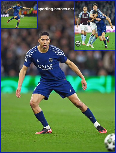 Achraf HAKIMI - Paris Saint-Germain - 2025 Champions League knock-out games.