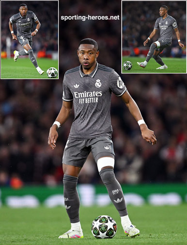 David Alaba - Real Madrid - 2025 Champions League knock-out games.