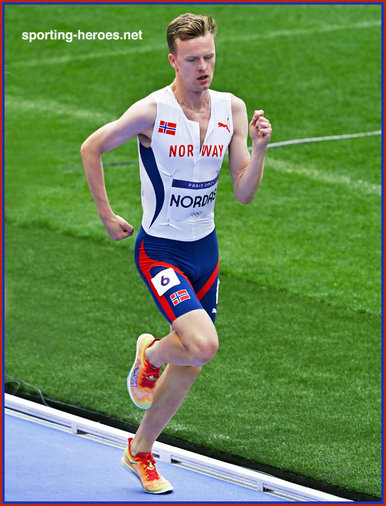 Narve Gilje NORDAS - Norway - 7th in 1500m at 2024 Paris Olympics.