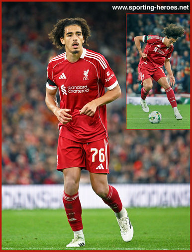 Jayden DANNS - Liverpool FC - League appearances.