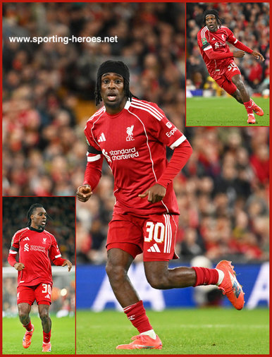 Jeremie FRIMPONG - Liverpool FC - League appearances.