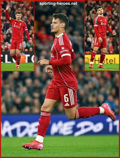 Milos KERKEZ - Liverpool FC - League appearances.
