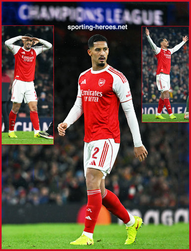 William SALIBA - Arsenal FC - 2025-2026 Champions League games.