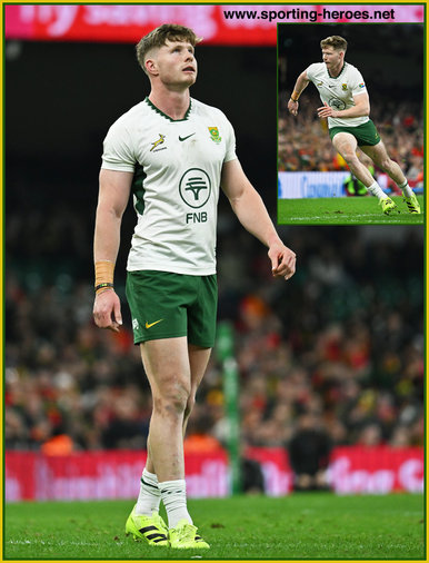 Ethan HOOKER - South Africa - International Rugby Caps.