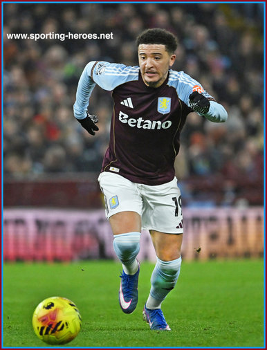 Jadon SANCHO - Aston Villa  - League appearances.