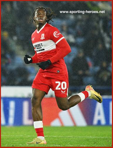 Kaly SENE - Middlesbrough FC - League Appearances