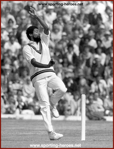 Andy Roberts - West Indies - Brief biography of his Internatioanl cricket career.