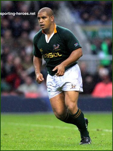 Eddie Andrews - South Africa - International Rugby Union Caps.