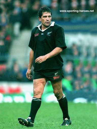 Zinzan Brooke - New Zealand - International Rugby Union Caps for the All Blacks.