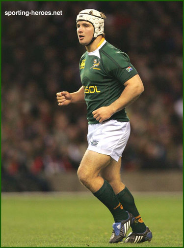 Heinrich Brussow - South Africa - International rugby matches for South Africa.