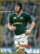 Jacques CRONJE - South Africa - International rugby caps for South Africa.