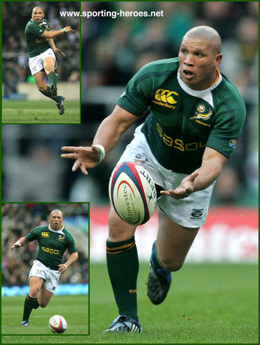 Ricky Januarie - South Africa - International Rugby Union Caps for South Africa.