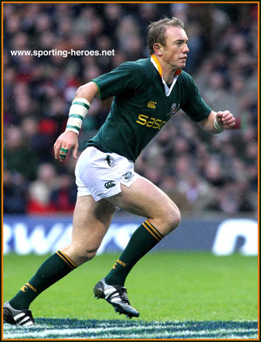 Marius Joubert - South Africa - South African Caps 2001-05