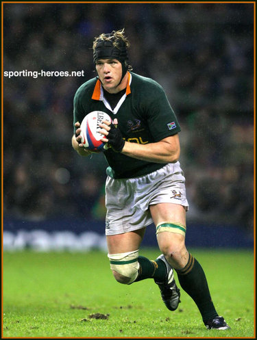 Joe VAN NIEKERK - South Africa - International Rugby Union Caps for South Africa.