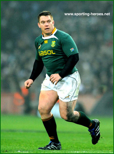 John Smit - South Africa - International Rugby Union Caps.