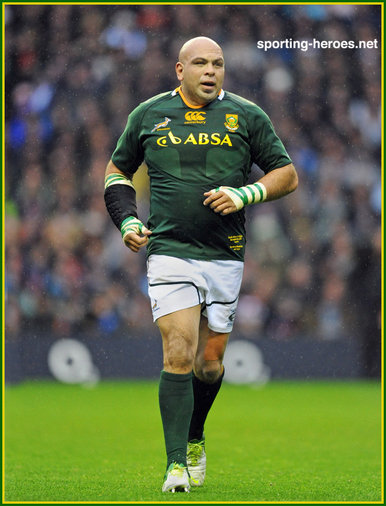 Gurthro Steenkamp - South Africa - International Rugby Union Caps.