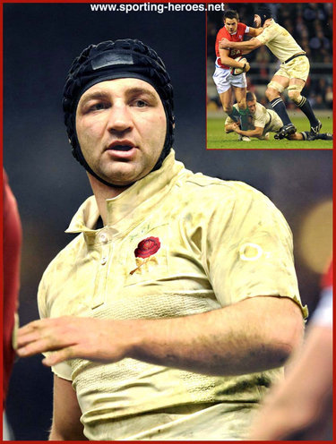 Steve Borthwick - England - England International  Rugby Caps.