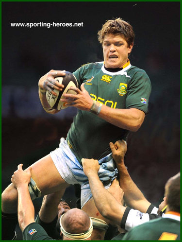 Juan Smith - South Africa - South African Caps 2008 -2014