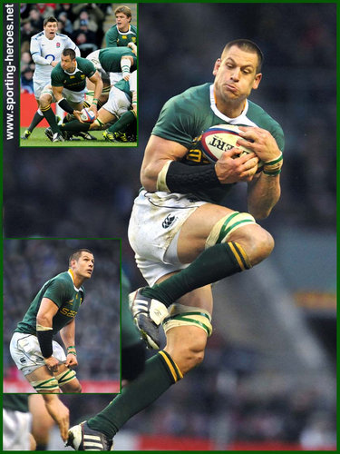 Pierre Spies - South Africa - South African International Rugby Caps.